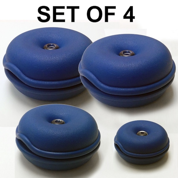 Cable Turtle Organizer 4pc Set- Mini, Small, 2x Large- Blue